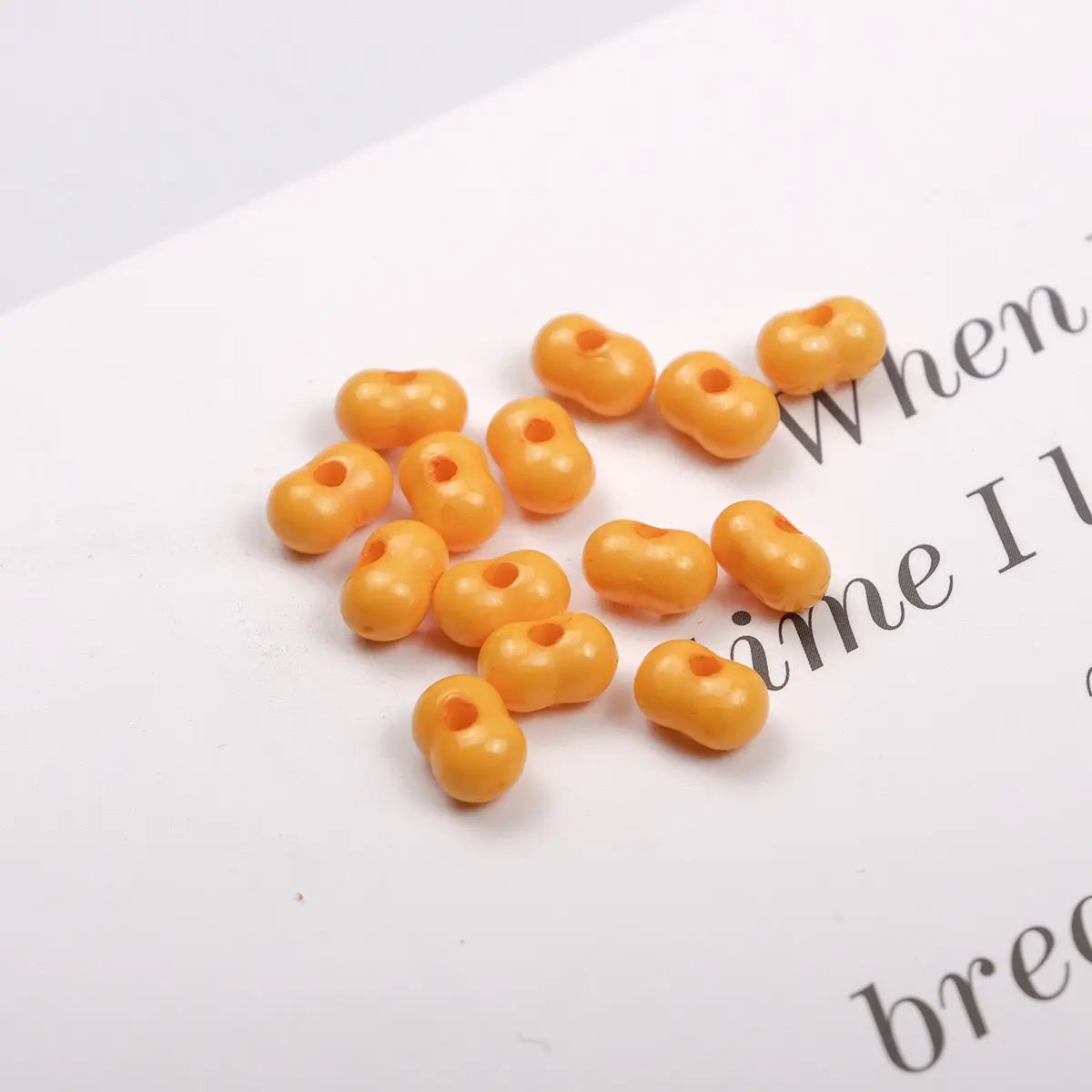 FS2379-5*8mm Solid Color Peanut Acrylic Beads For Making Keychain Zoe's DIY Shop