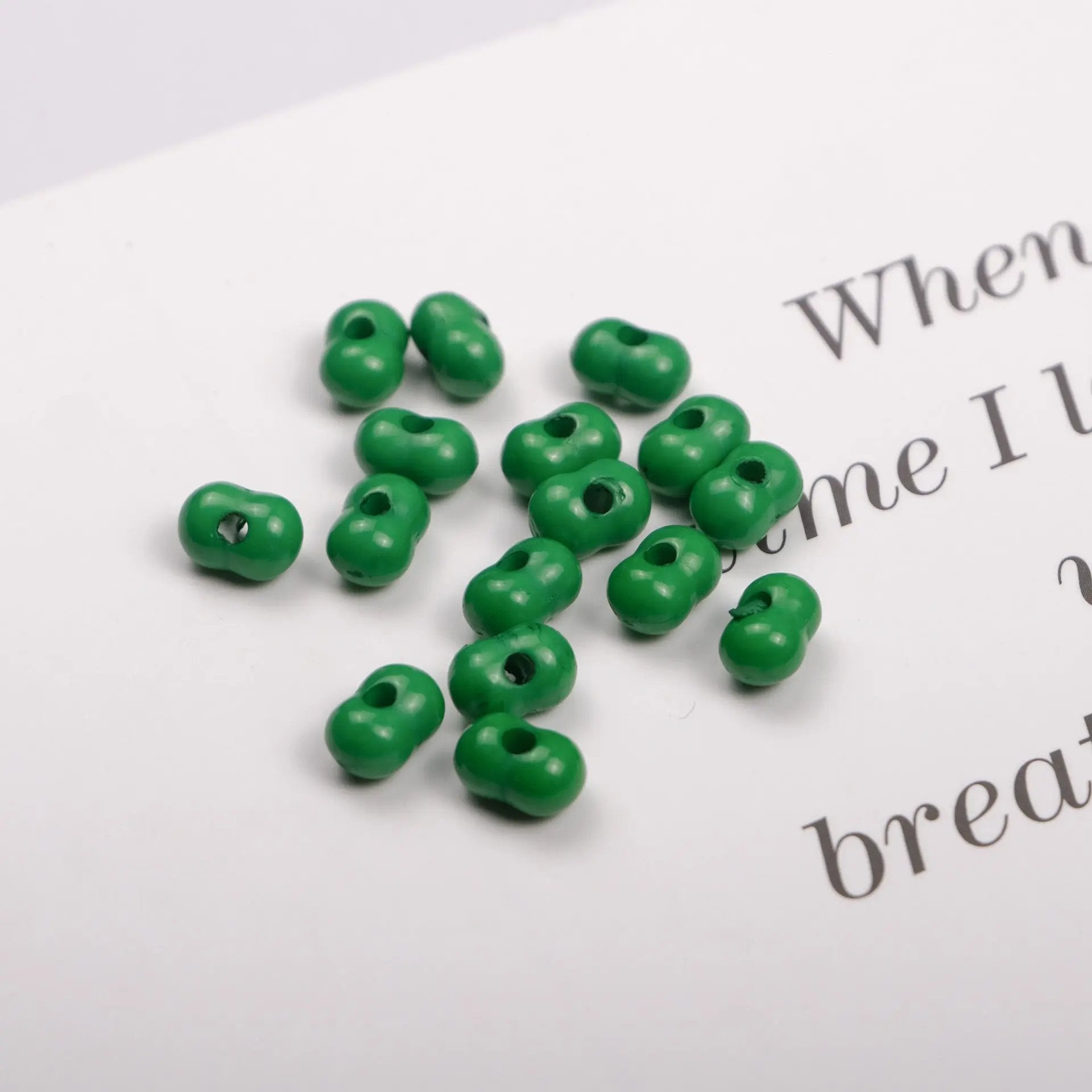 FS2379-5*8mm Solid Color Peanut Acrylic Beads For Making Keychain Zoe's DIY Shop