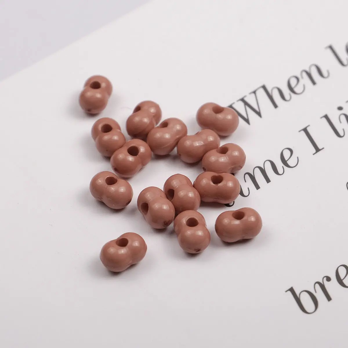 FS2379-5*8mm Solid Color Peanut Acrylic Beads For Making Keychain Zoe's DIY Shop