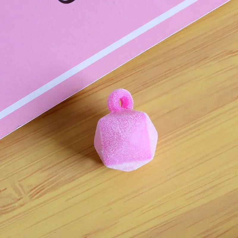 FS2382-16MM Flocked Cube Dangle Acrylic Beads For Making Car Hangers Zoe's DIY Shop