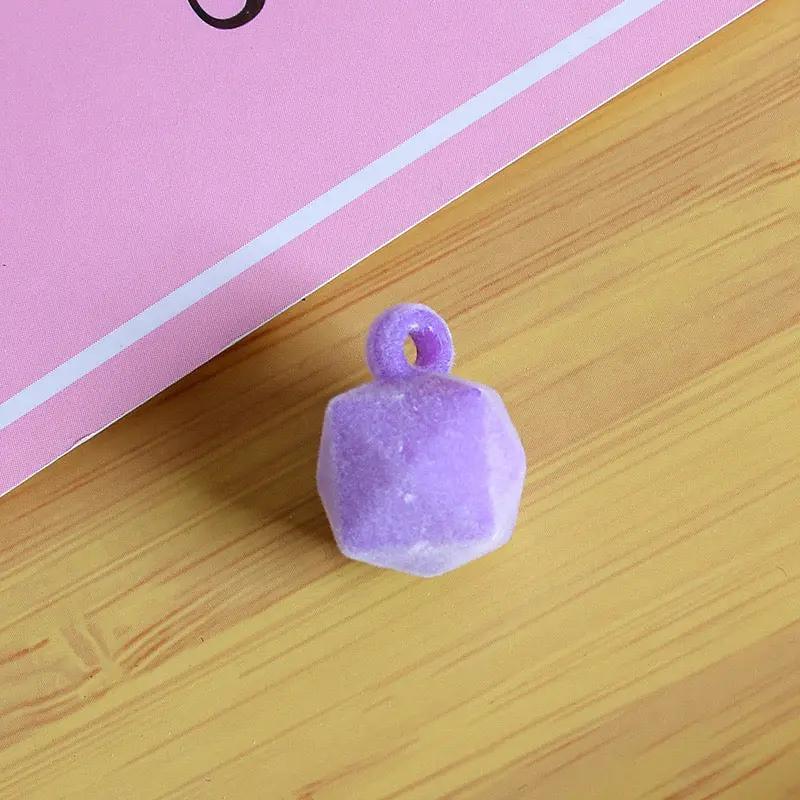 FS2382-16MM Flocked Cube Dangle Acrylic Beads For Making Car Hangers Zoe's DIY Shop