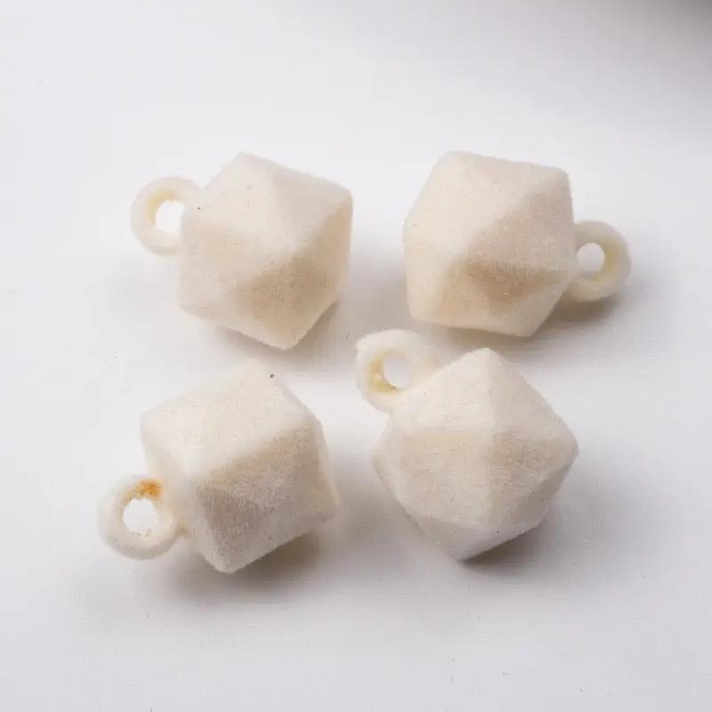 FS2382-16MM Flocked Cube Dangle Acrylic Beads For Making Car Hangers Zoe's DIY Shop