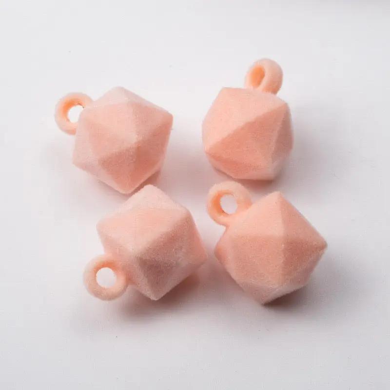 FS2382-16MM Flocked Cube Dangle Acrylic Beads For Making Car Hangers Zoe's DIY Shop