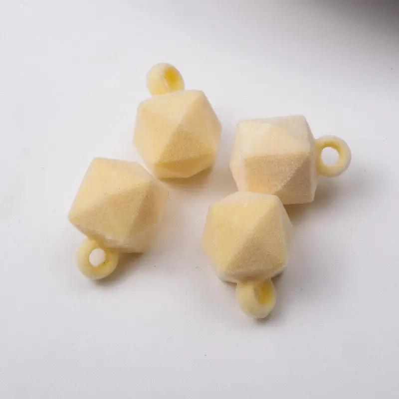 FS2382-16MM Flocked Cube Dangle Acrylic Beads For Making Car Hangers Zoe's DIY Shop