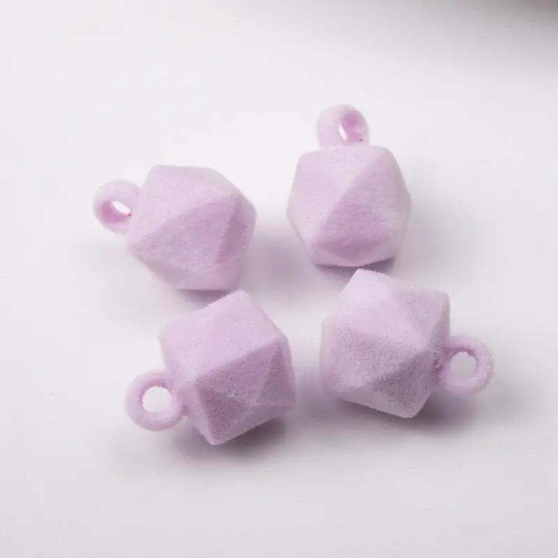 FS2382-16MM Flocked Cube Dangle Acrylic Beads For Making Car Hangers Zoe's DIY Shop