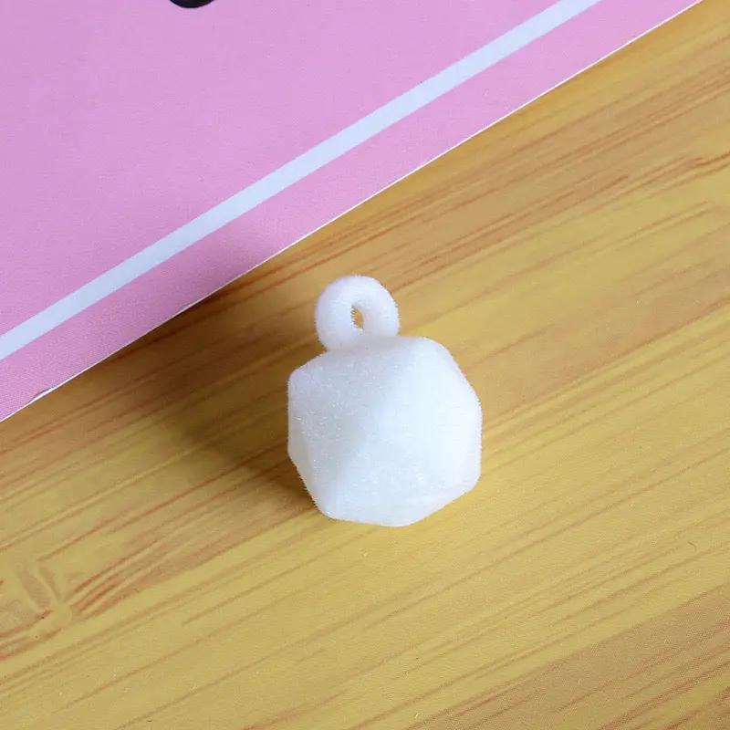 FS2382-16MM Flocked Cube Dangle Acrylic Beads For Making Car Hangers Zoe's DIY Shop