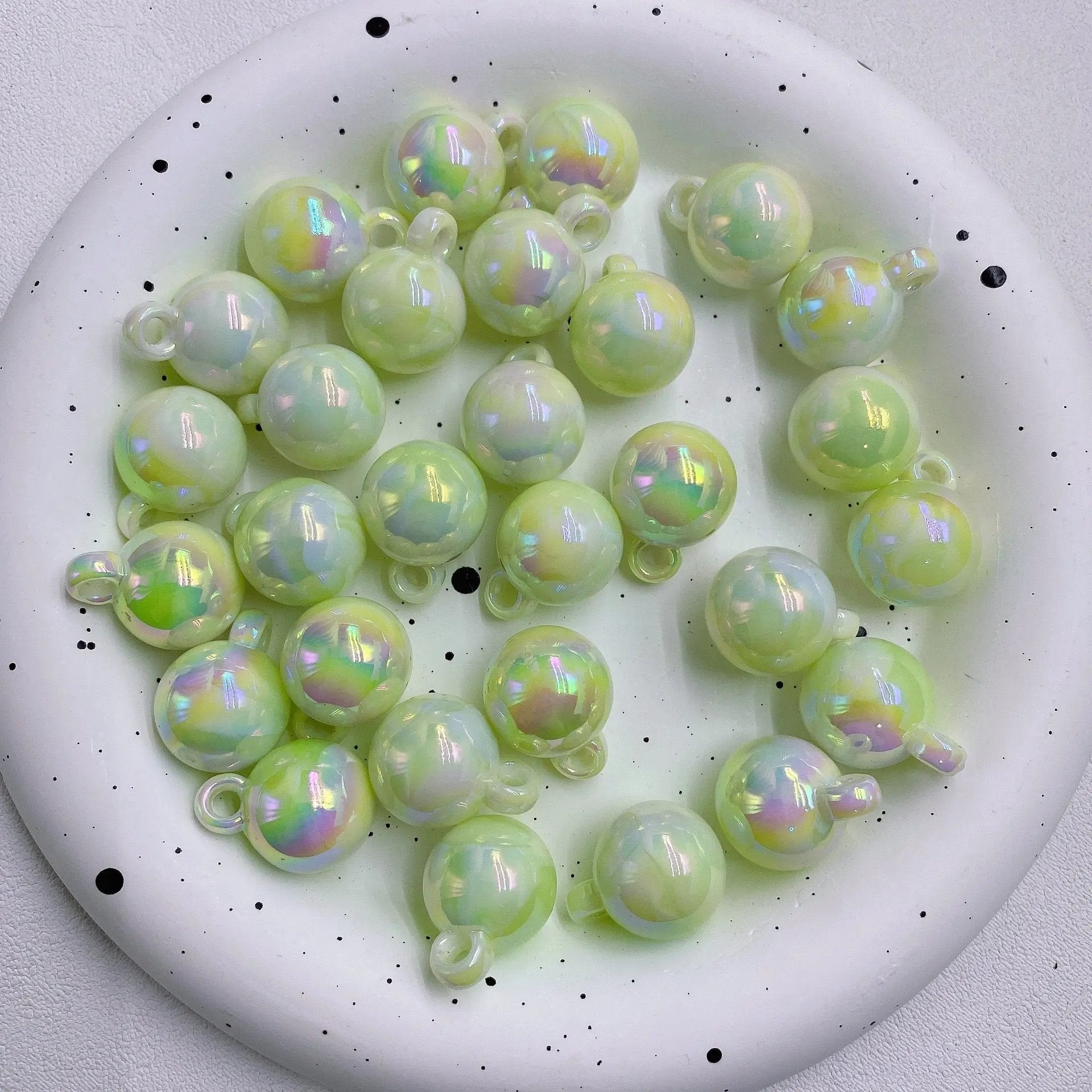 FS2385-16MM Glowing  Solid Color Dangle Acrylic Beads For Making Car Hangers Zoe's DIY Shop