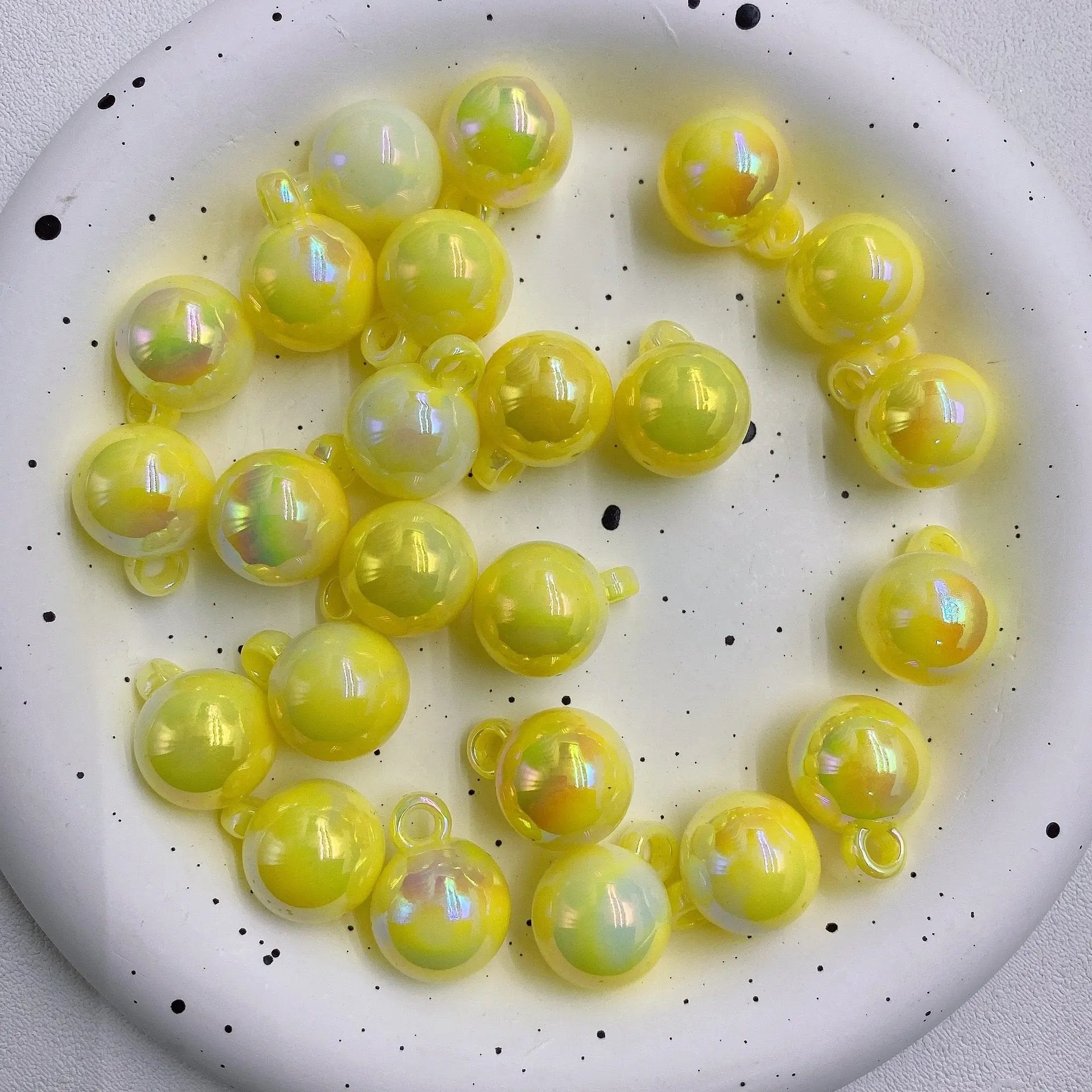 FS2385-16MM Glowing  Solid Color Dangle Acrylic Beads For Making Car Hangers Zoe's DIY Shop