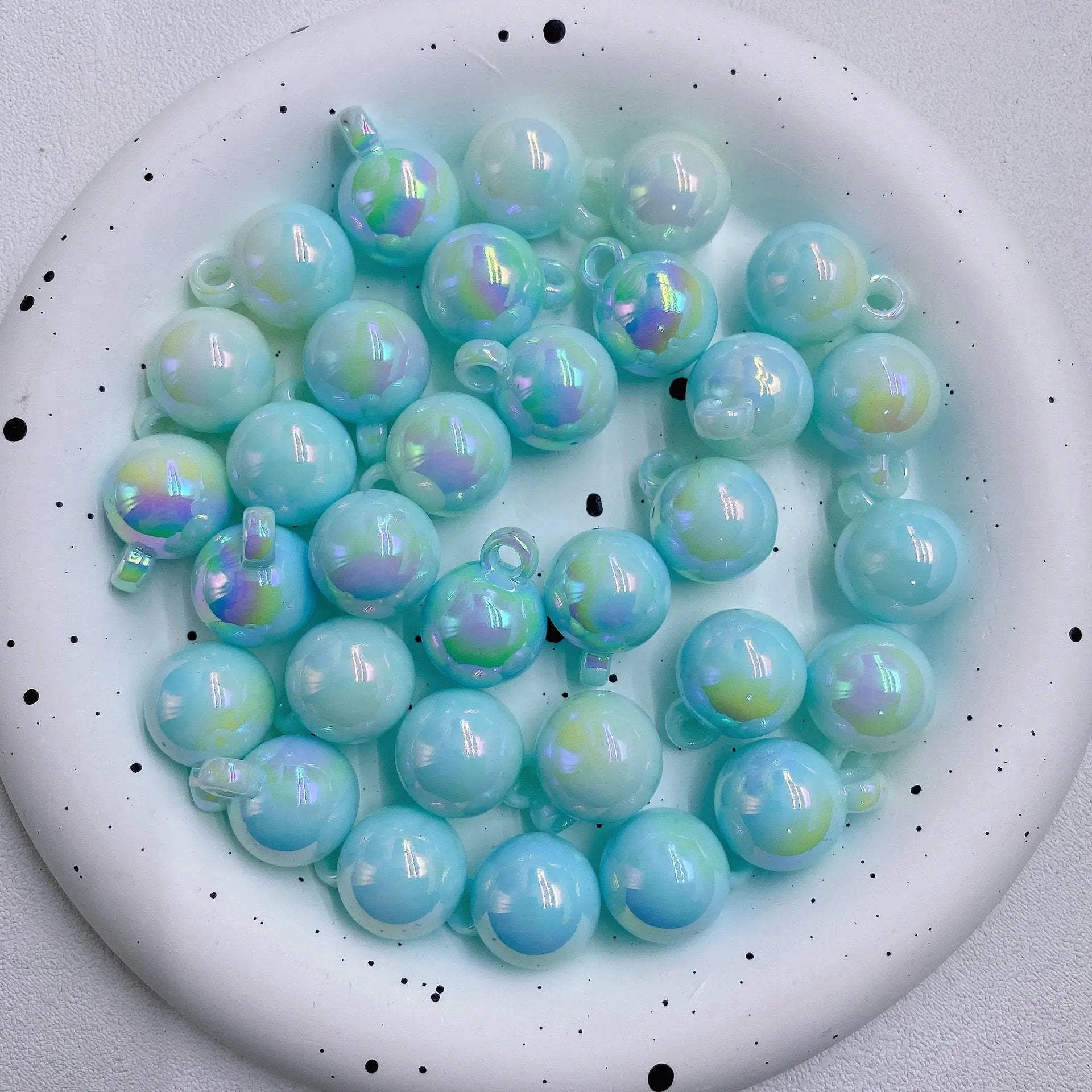 FS2385-16MM Glowing  Solid Color Dangle Acrylic Beads For Making Car Hangers Zoe's DIY Shop