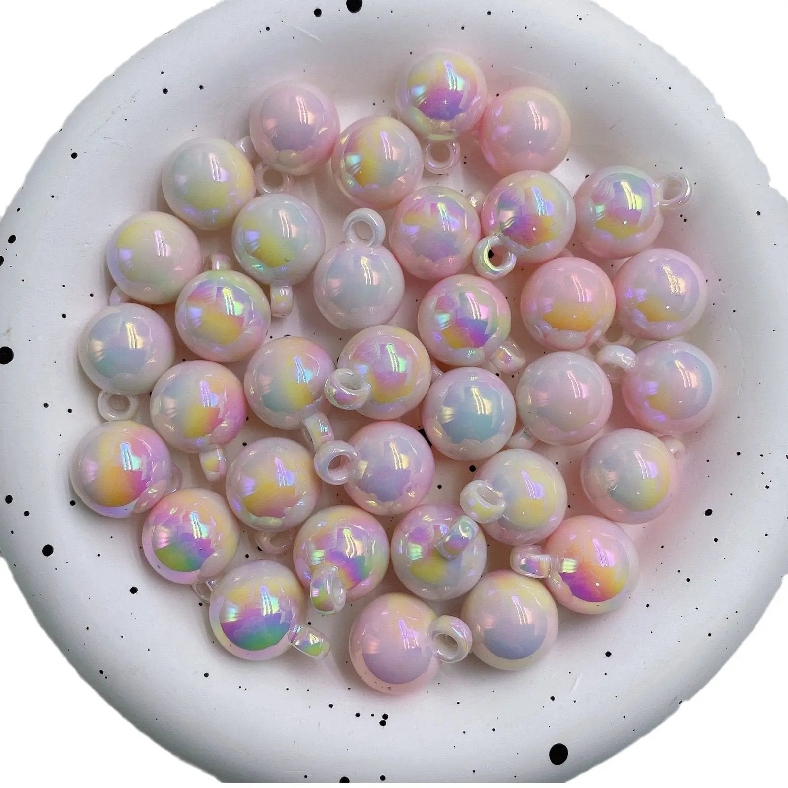 FS2385-16MM Glowing  Solid Color Dangle Acrylic Beads For Making Car Hangers Zoe's DIY Shop