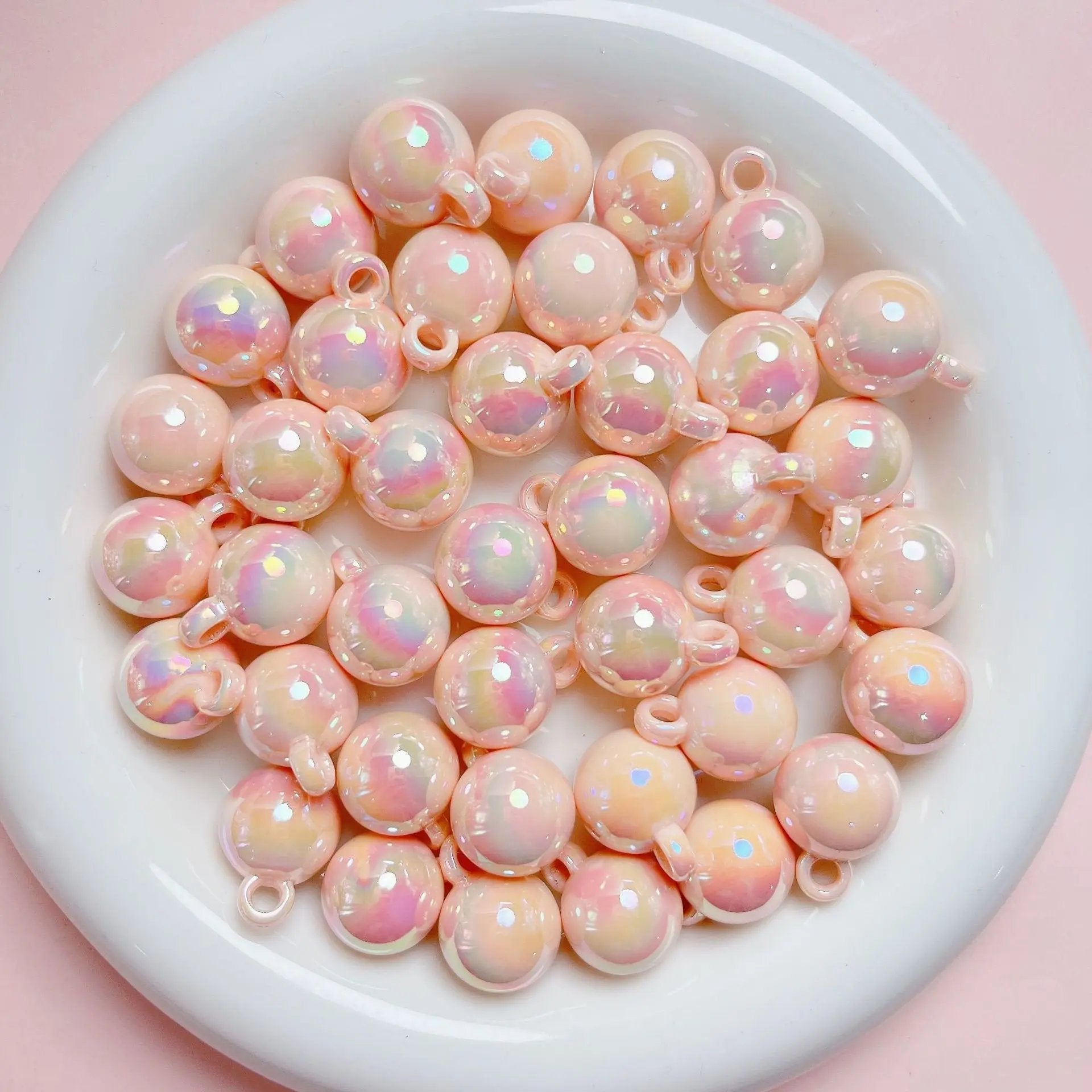 FS2385-16MM Glowing  Solid Color Dangle Acrylic Beads For Making Car Hangers Zoe's DIY Shop