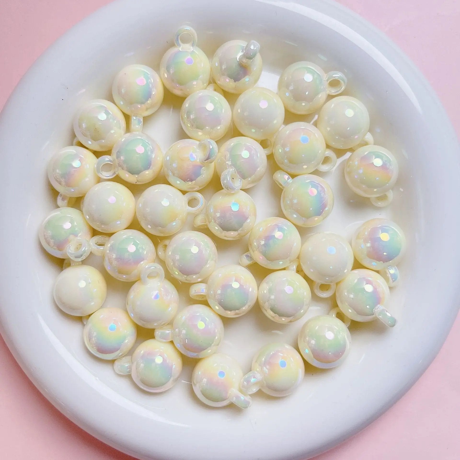 FS2385-16MM Glowing  Solid Color Dangle Acrylic Beads For Making Car Hangers Zoe's DIY Shop