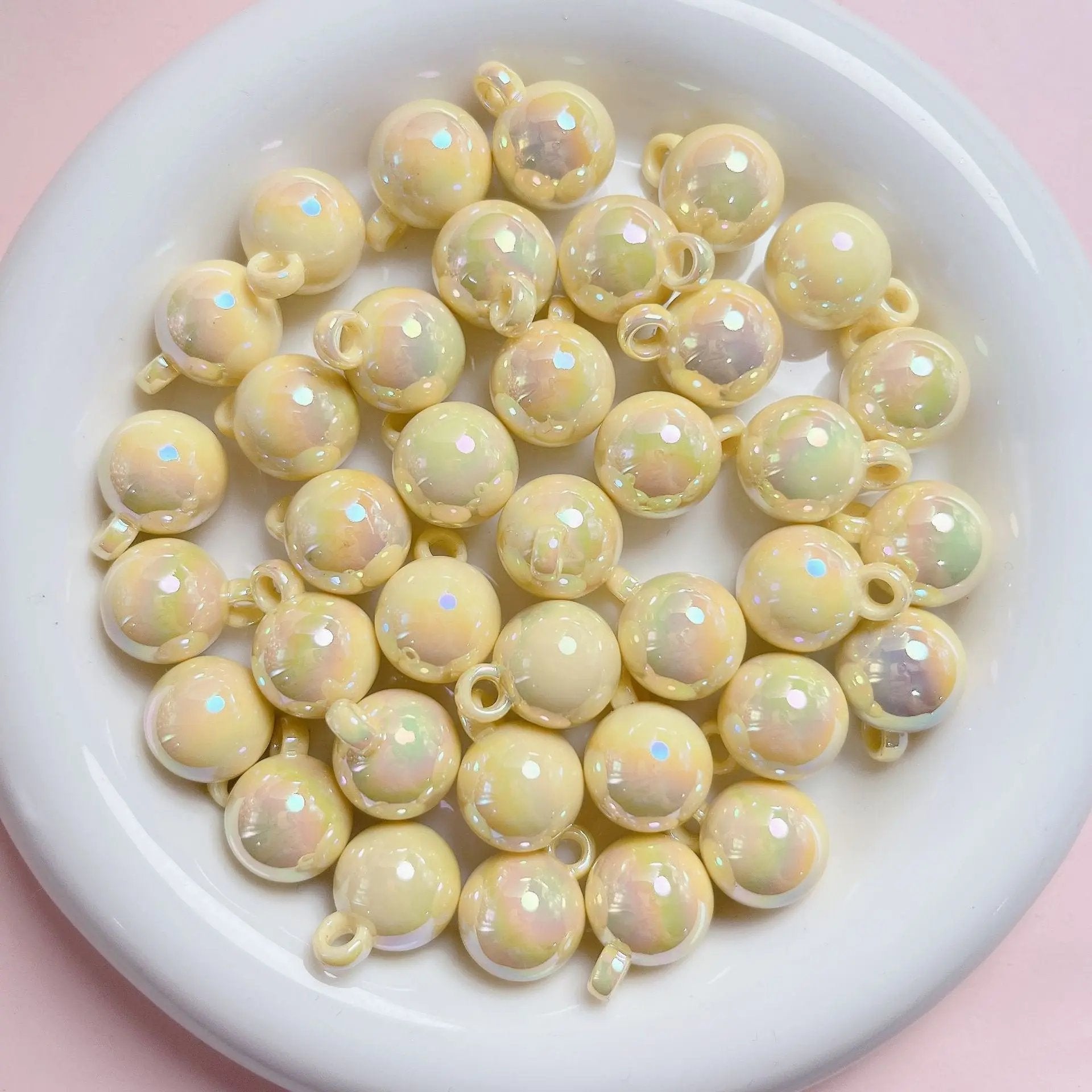 FS2385-16MM Glowing  Solid Color Dangle Acrylic Beads For Making Car Hangers Zoe's DIY Shop