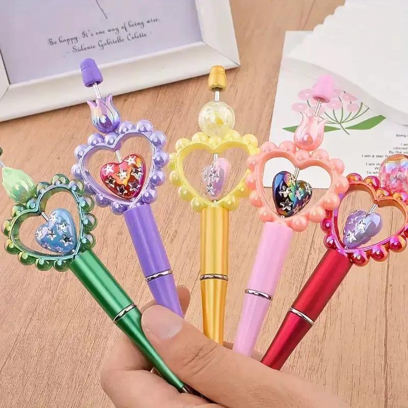 FS2389-39MM Mixed Color Solid Color Heart-shaped Acrylic Bead Frame Fit For Beadable Pens Zoe's DIY Shop