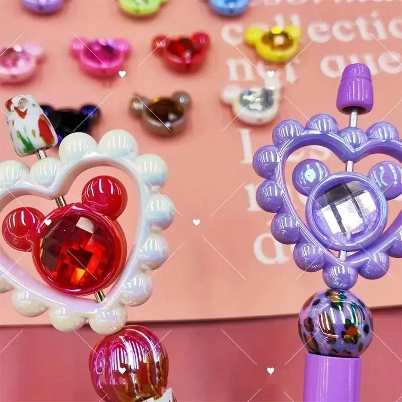 FS2389-39MM Mixed Color Solid Color Heart-shaped Acrylic Bead Frame Fit For Beadable Pens Zoe's DIY Shop