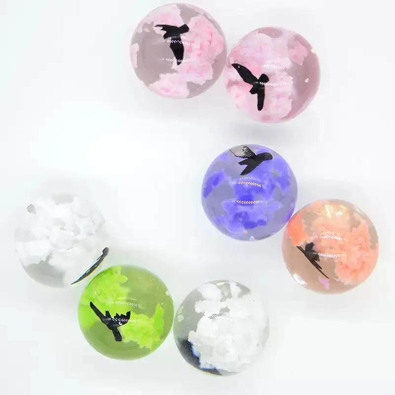 FS2404-20MM Glowing Cloud Resin Beads With Bird Inside (Not UV) Fit For Beadable Pens Zoe's DIY Shop