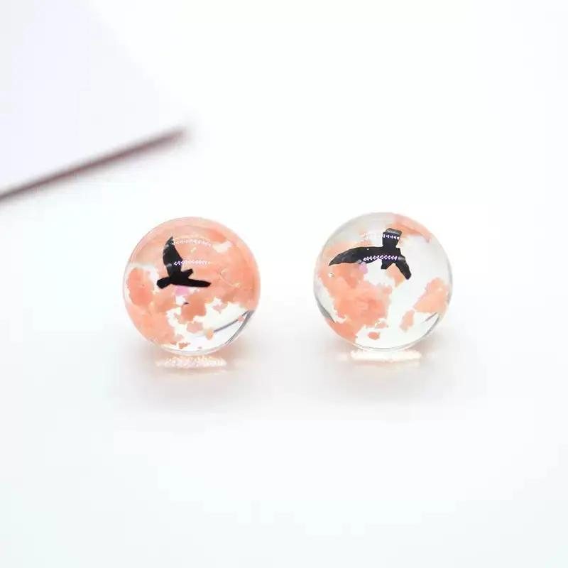 FS2404-20MM Glowing Cloud Resin Beads With Bird Inside (Not UV) Fit For Beadable Pens Zoe's DIY Shop