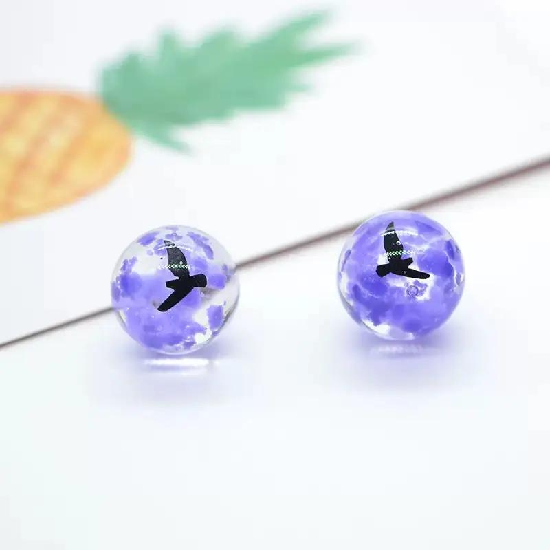 FS2404-20MM Glowing Cloud Resin Beads With Bird Inside (Not UV) Fit For Beadable Pens Zoe's DIY Shop