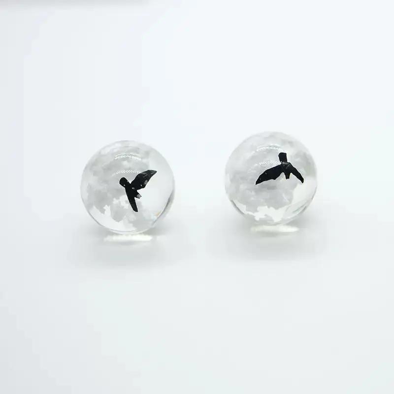 FS2404-20MM Glowing Cloud Resin Beads With Bird Inside (Not UV) Fit For Beadable Pens Zoe's DIY Shop