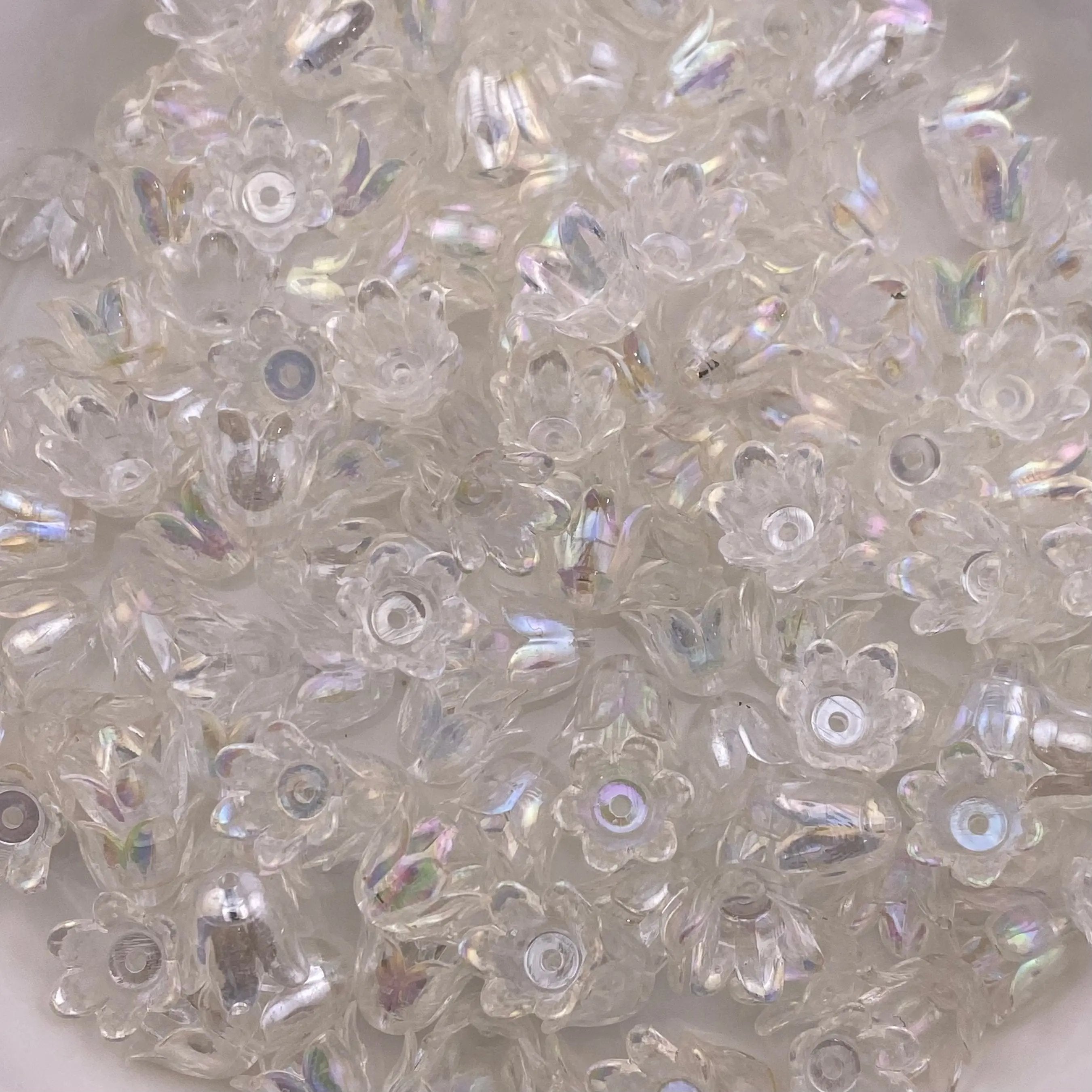 FS2408- 8*10MM Size Clear Valley Of Lilly Flower For Making Car Hanger Zoe's DIY Shop