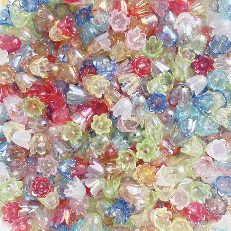 FS2408- 8*10MM Size Clear Valley Of Lilly Flower For Making Car Hanger Zoe's DIY Shop