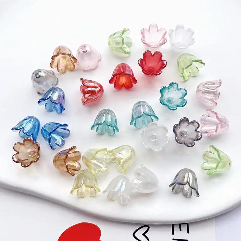 FS2408- 8*10MM Size Clear Valley Of Lilly Flower For Making Car Hanger Zoe's DIY Shop
