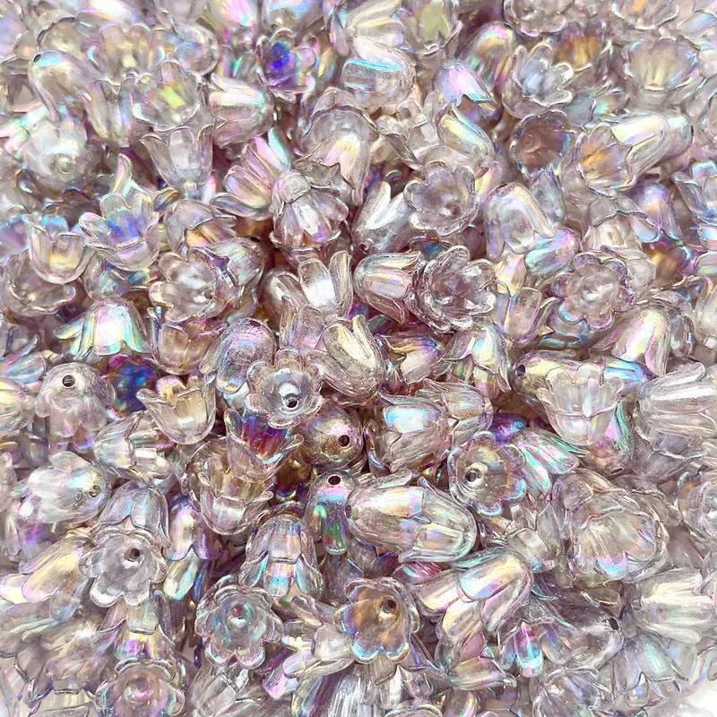 FS2408- 8*10MM Size Clear Valley Of Lilly Flower For Making Car Hanger Zoe's DIY Shop