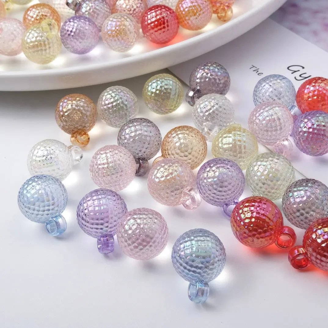FS2424-16MM Clear Round Dangle Acrylic Beads Fit For Beadable Pens Zoe's DIY Shop