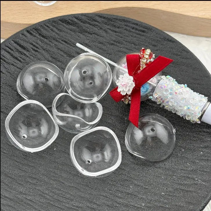 About 29mm Round Shaker Acrylic-Based Beads