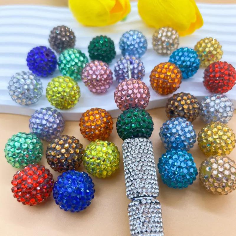 FS2456-Random Mixed Color 20mm Sparkling Acrylic Beads Fit For Beadable Pens Zoe's DIY Shop