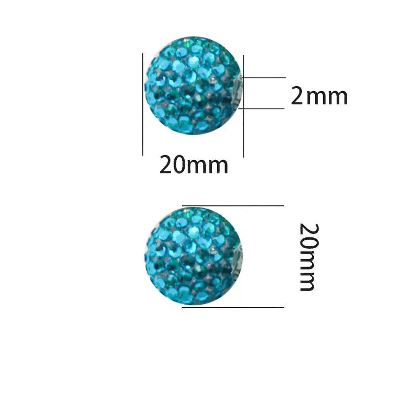 FS2456-Random Mixed Color 20mm Sparkling Acrylic Beads Fit For Beadable Pens Zoe's DIY Shop