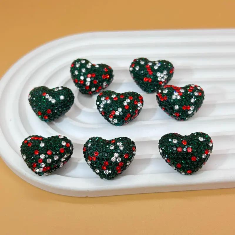 FS2457-18mm*24mm Sparkling Clay Heart Beads Fit For Beadable Pens Zoe's DIY Shop