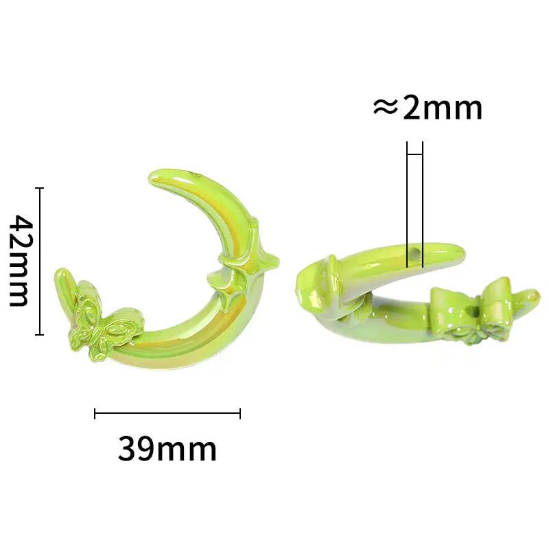 FS2491- 41mm Two Hole Random Mixed Color Butterfly Moon Acrylic Beads Fit For Beadable Pens Zoe's DIY Shop