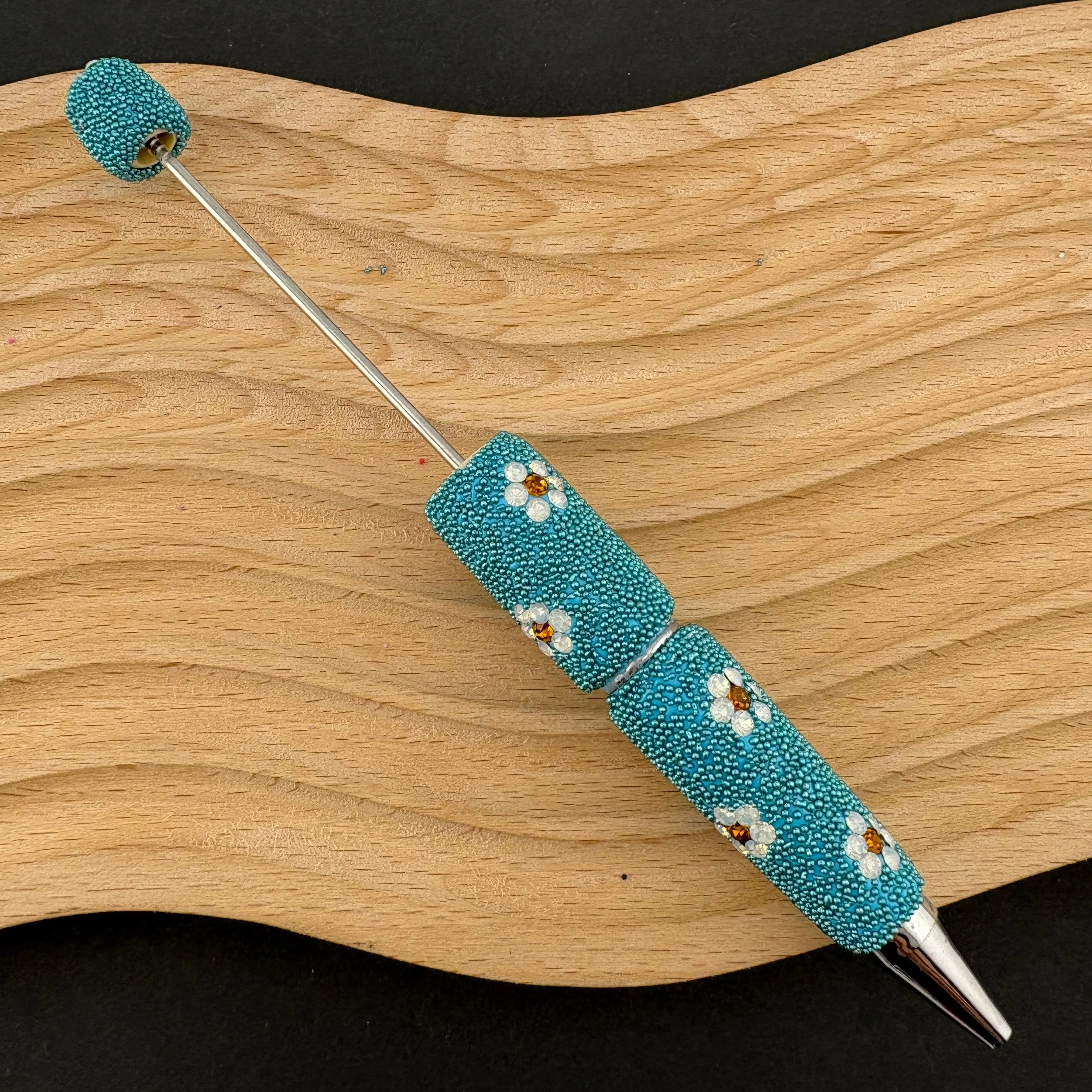 FS2494- Mini Glass Beads and Diamonds Flower Pens Zoe's DIY Shop