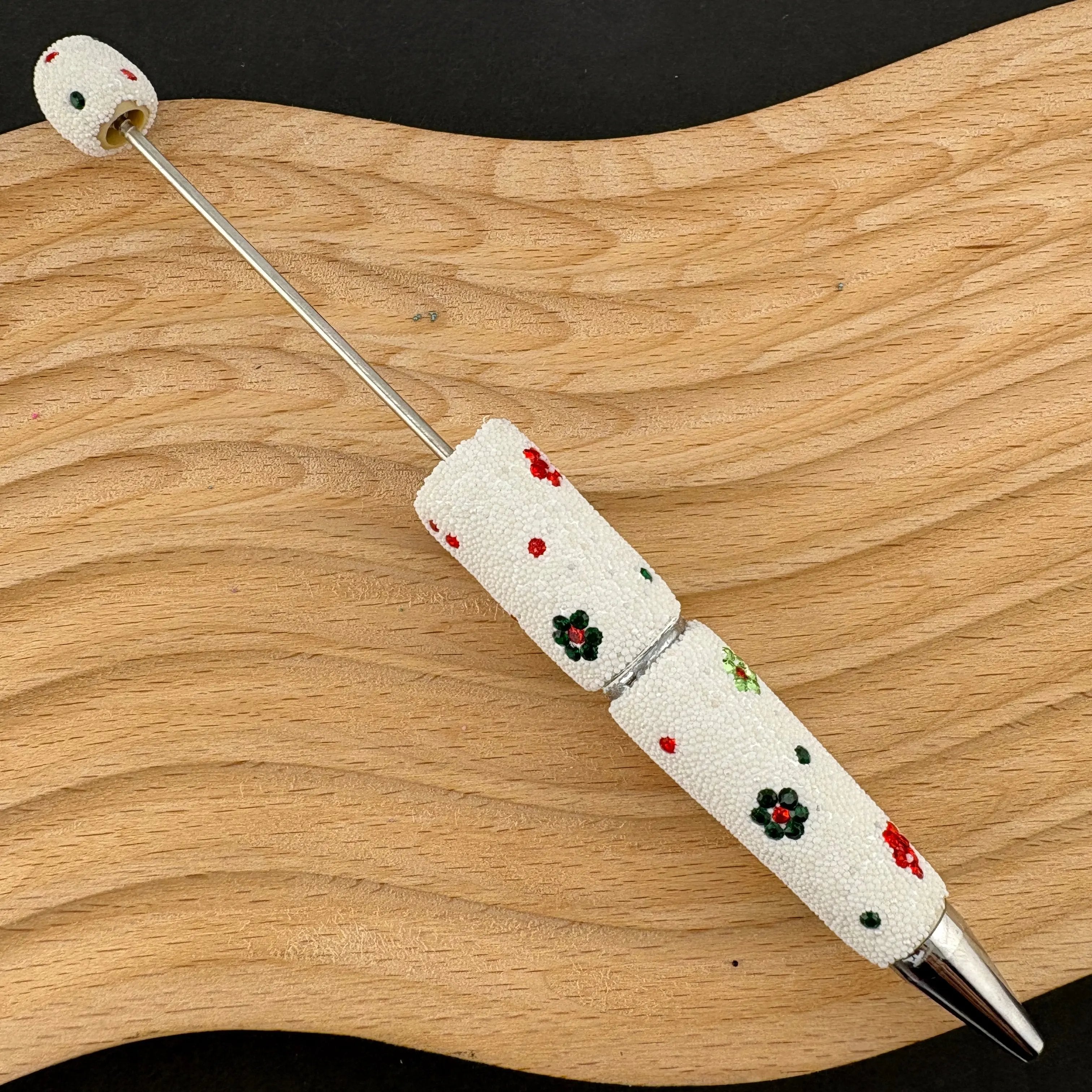 FS2494- Mini Glass Beads and Diamonds Flower Pens Zoe's DIY Shop