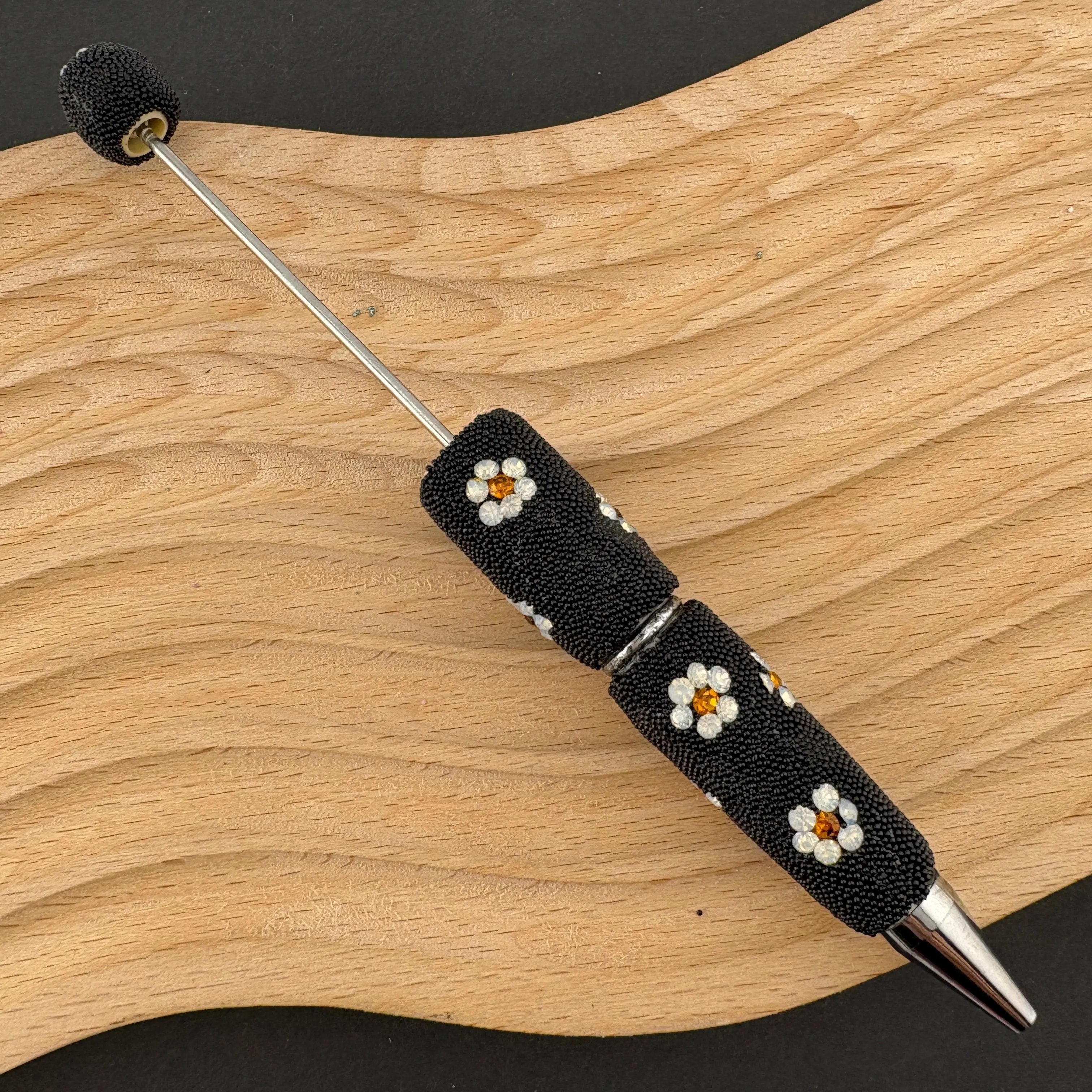 FS2494- Mini Glass Beads and Diamonds Flower Pens Zoe's DIY Shop