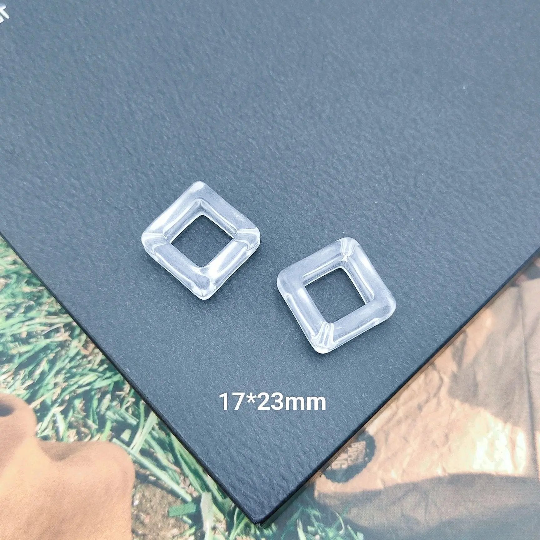 FS2496-17×23mm Clear Cube Acrylic Based Beads Fit For Beadable Pens Zoe's DIY Shop