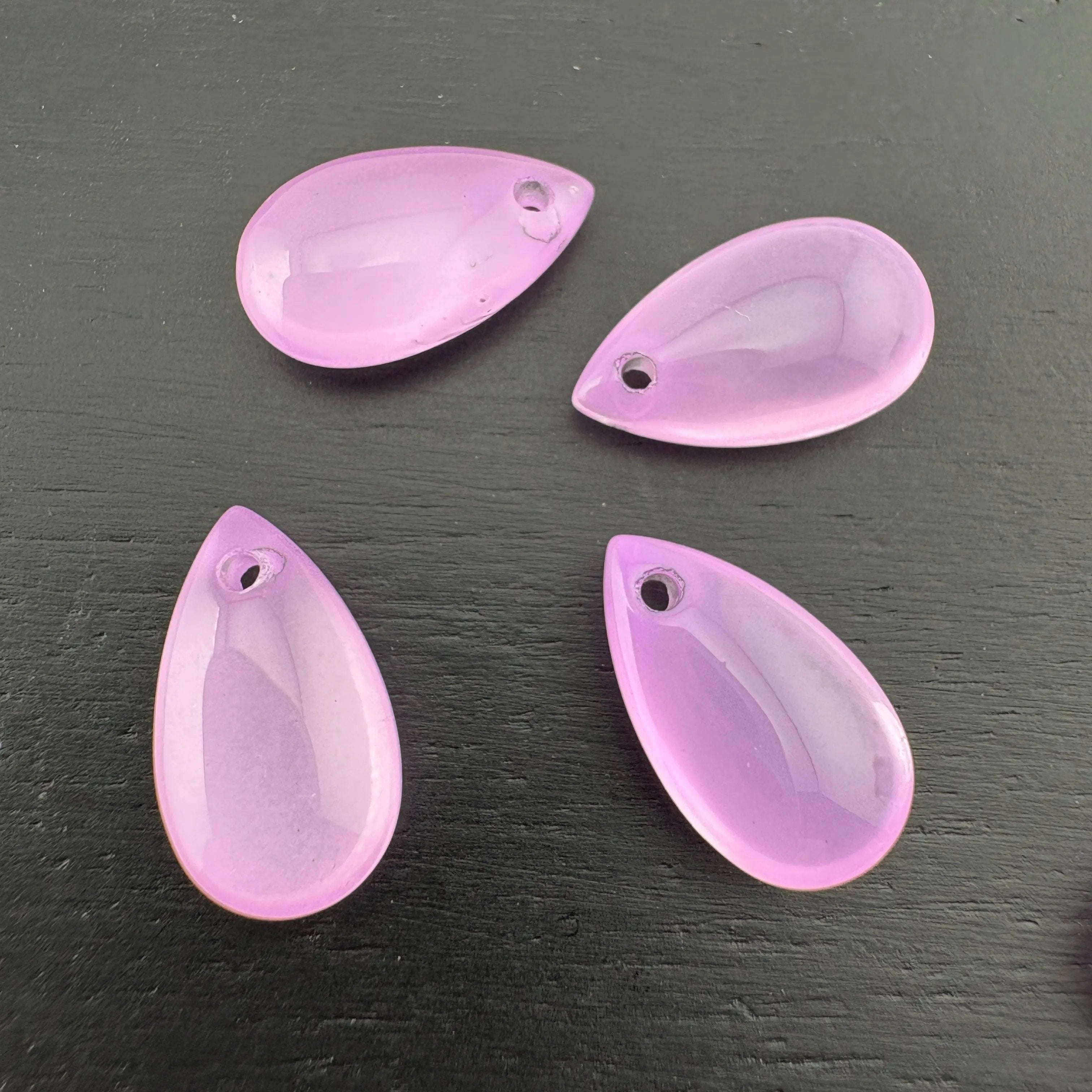 FS2500- 8×14mm Water drop glass Charms Zoe's DIY Shop