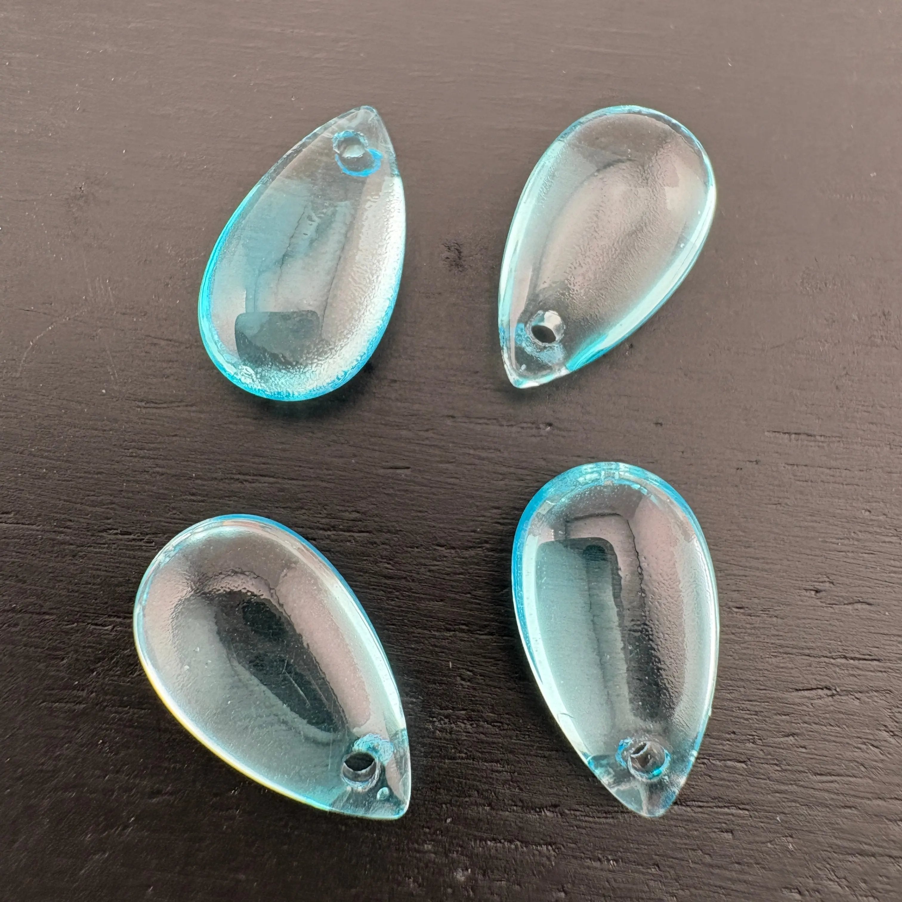 FS2500- 8×14mm Water drop glass Charms Zoe's DIY Shop