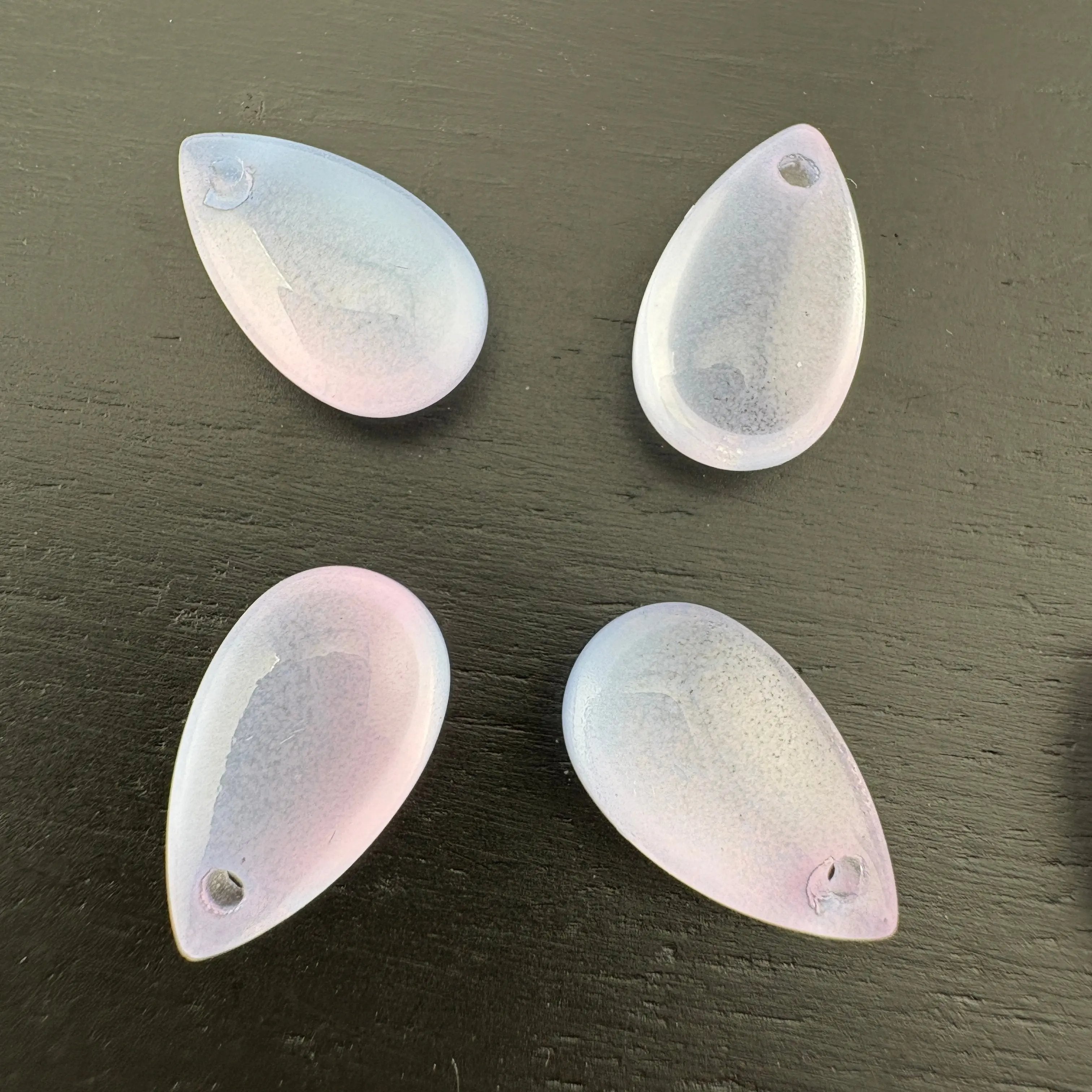 FS2500- 8×14mm Water drop glass Charms Zoe's DIY Shop