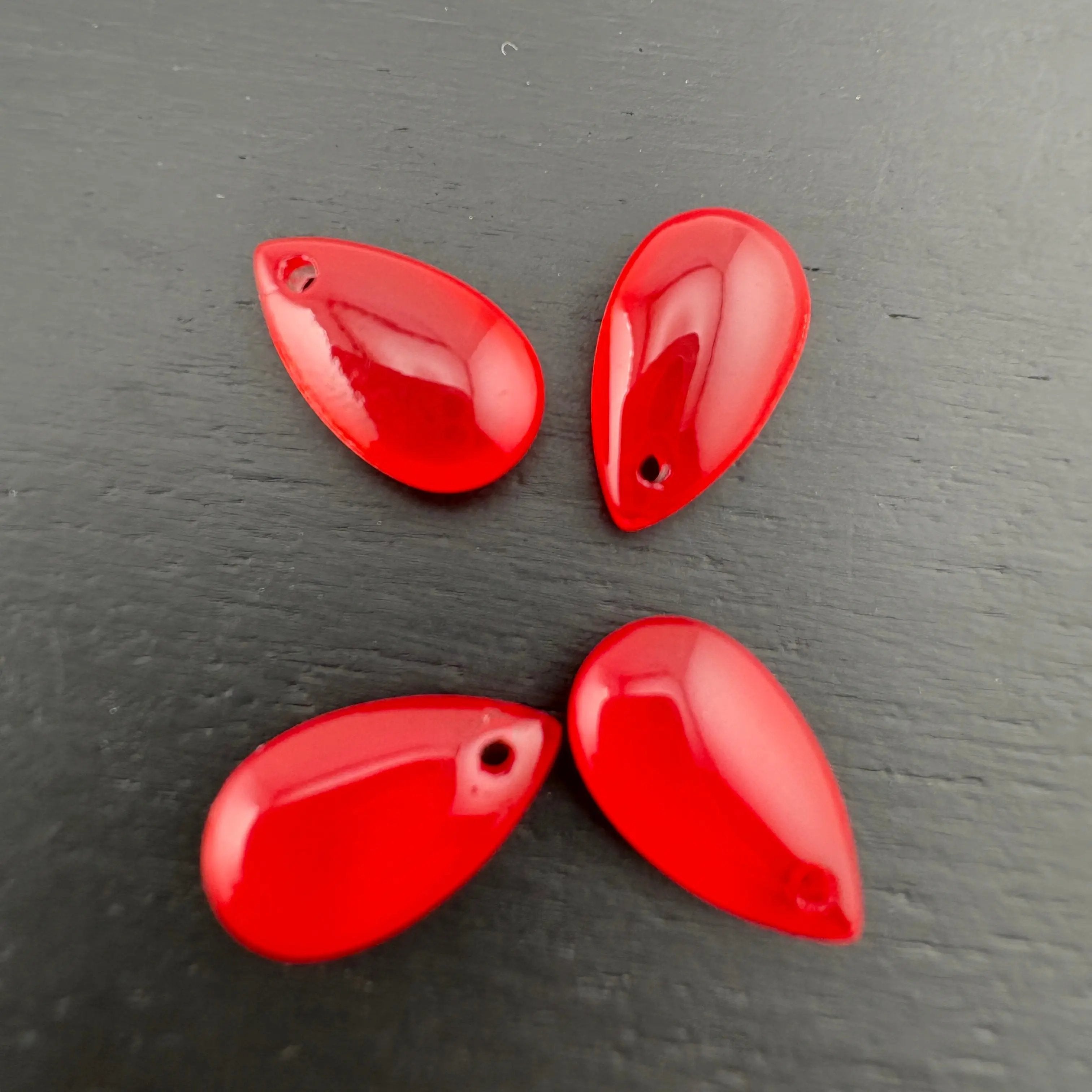 FS2500- 8×14mm Water drop glass Charms Zoe's DIY Shop