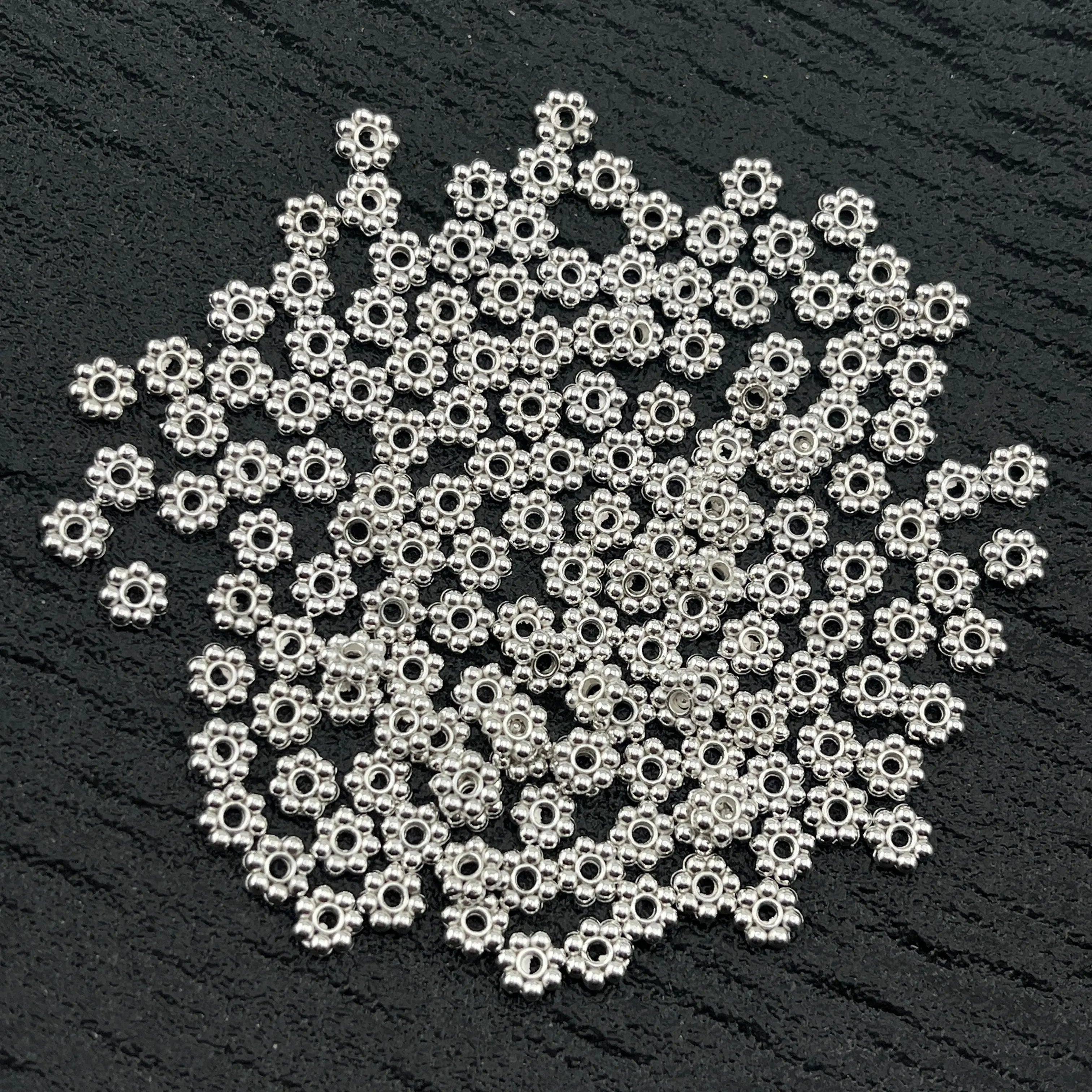 FS2506- 500PCS 5MM Metal Point Flower Spacers Zoe's DIY Shop