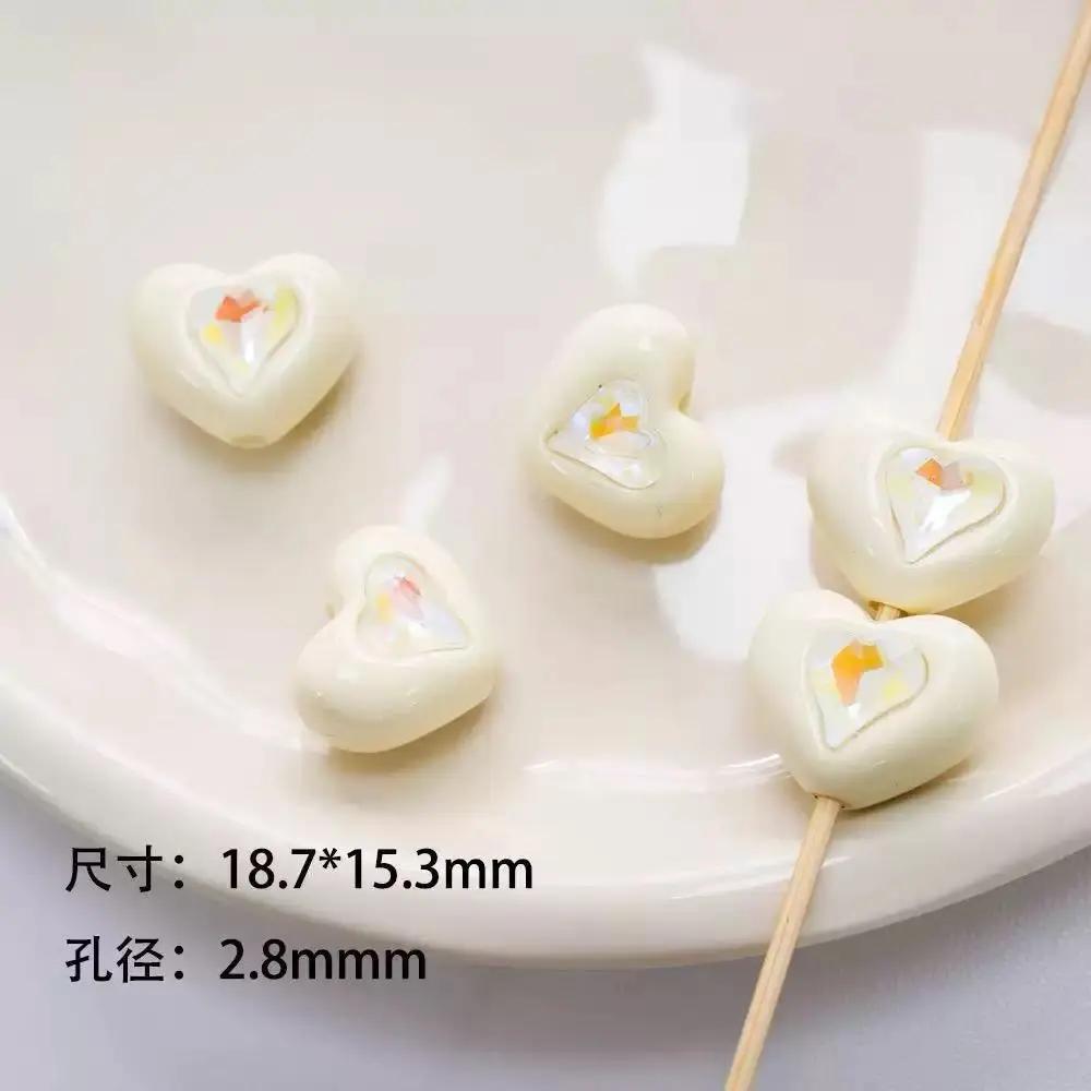 FS2531-Ramdom Mixed Color Heart Shape Acrylic Beads Fit For Beadable Pens Zoe's DIY Shop