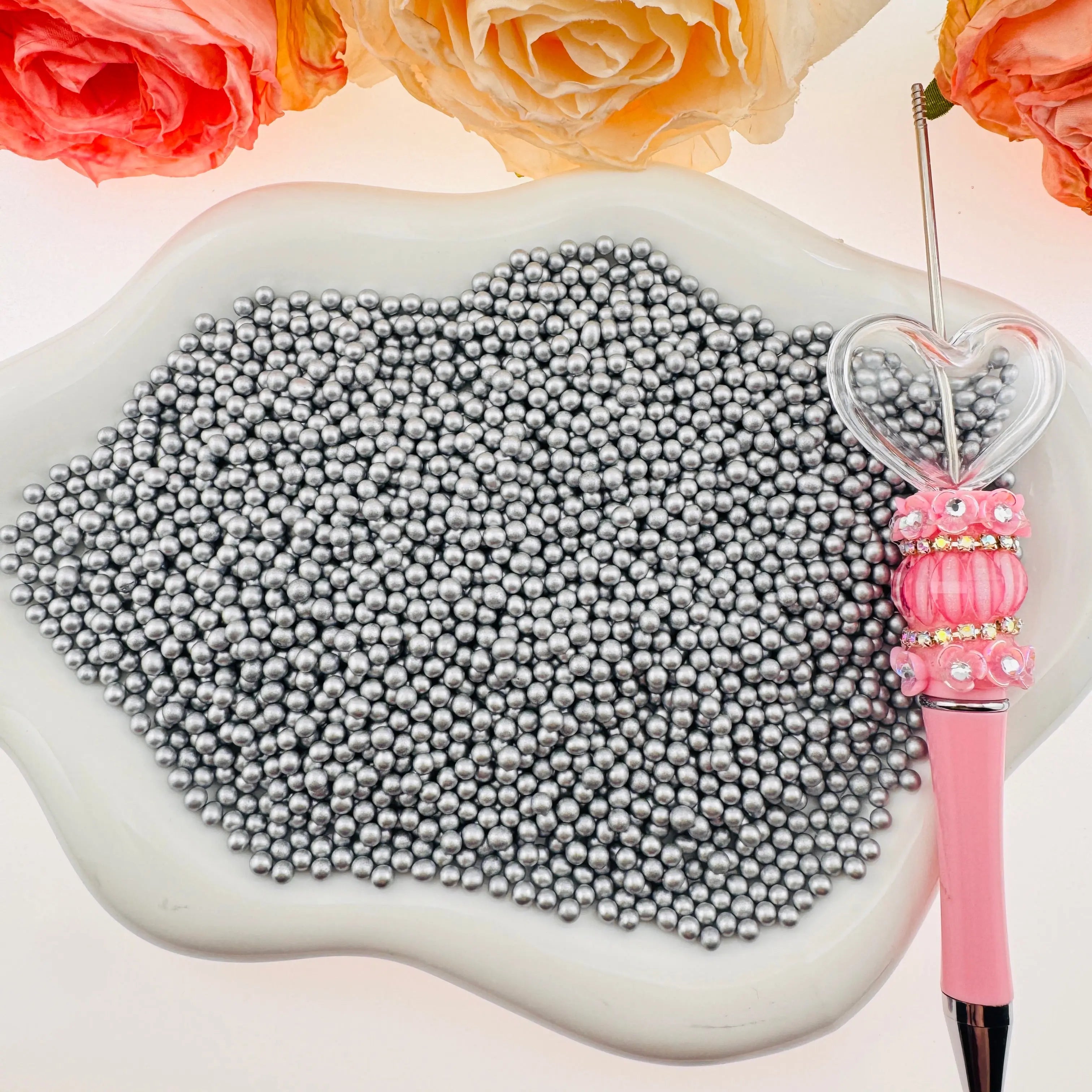 FS2582-4mm  Glass Beads Small Glass Beads No Hole Tiny Glass Beads As Refills Zoe's DIY Shop