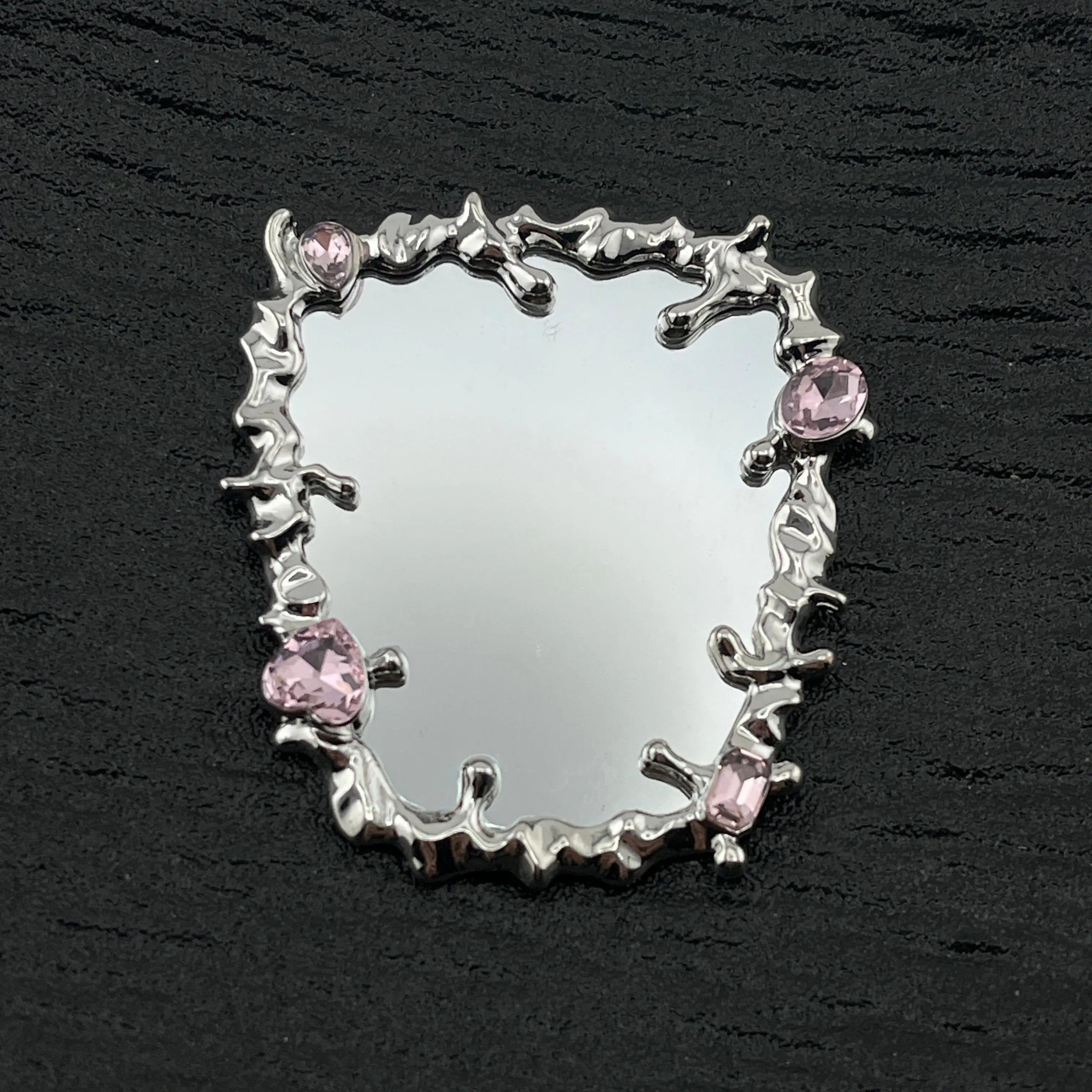 FS2601-5.3×6cm Long Square Mirror Alloy Patch For Making Fancy Beads Zoe's DIY Shop