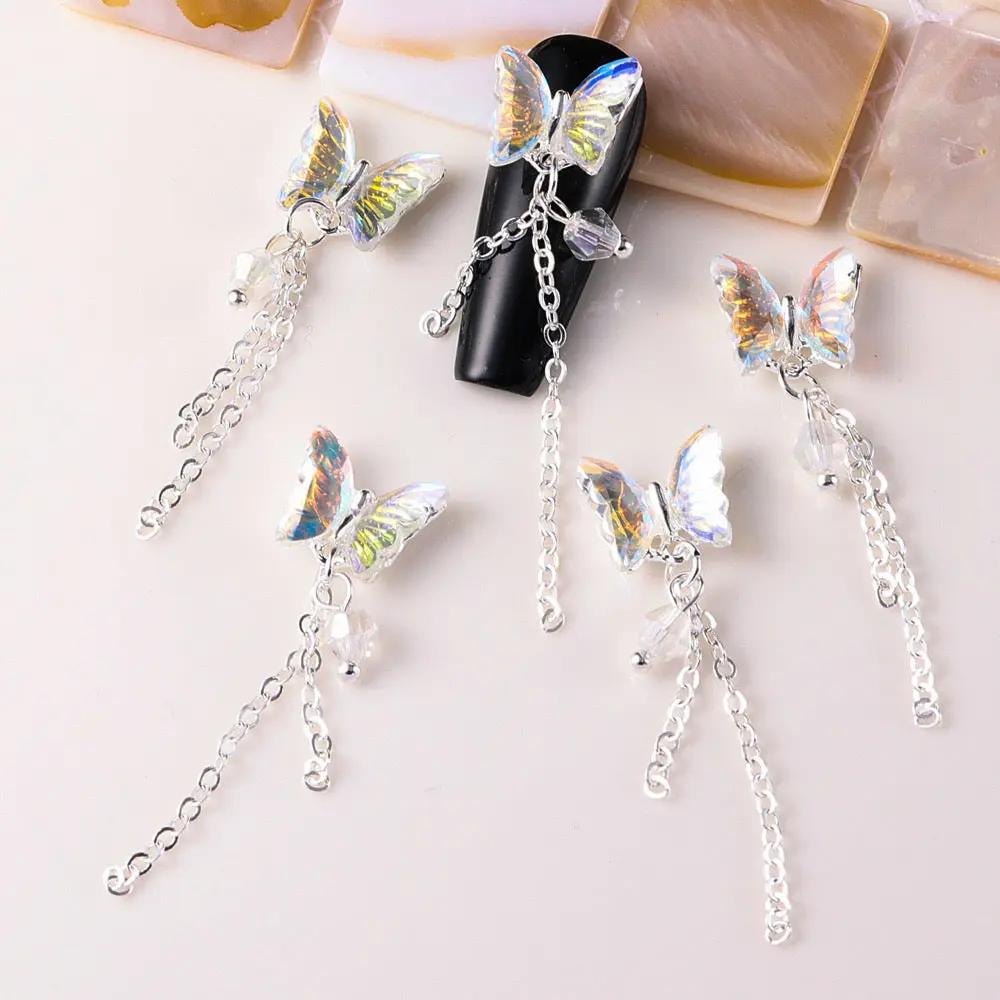 FS2732-1.2×4.2cm AB Color Butterfly Nail Charms For Making Fancy Beads Or Fancy Pen Zoe's DIY Shop