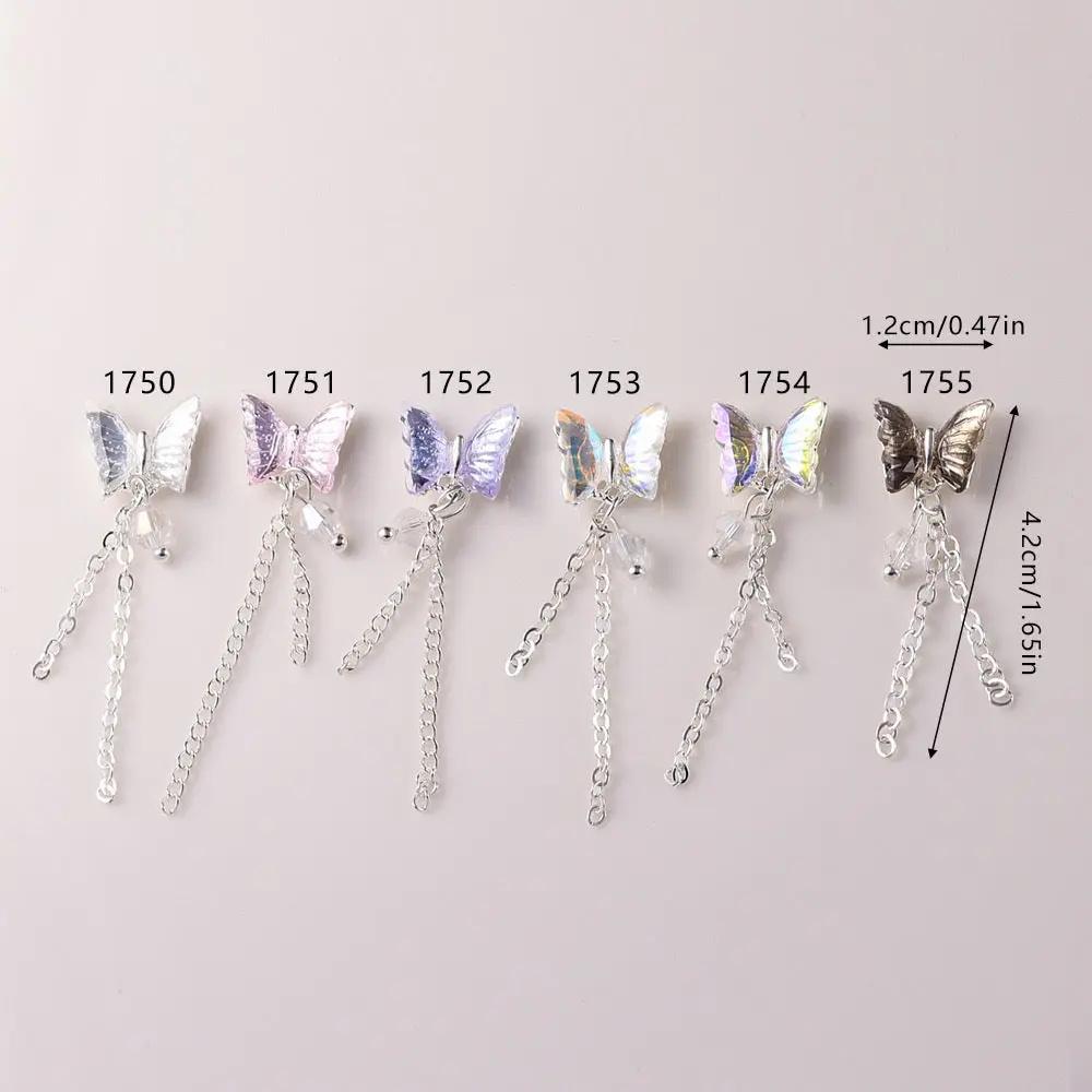 FS2732-1.2×4.2cm AB Color Butterfly Nail Charms For Making Fancy Beads Or Fancy Pen Zoe's DIY Shop