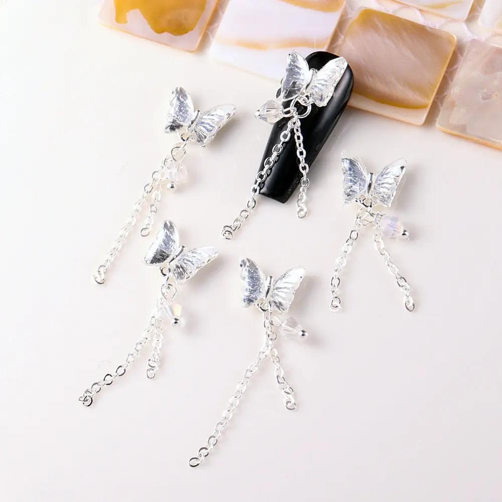 FS2732-1.2×4.2cm AB Color Butterfly Nail Charms For Making Fancy Beads Or Fancy Pen Zoe's DIY Shop