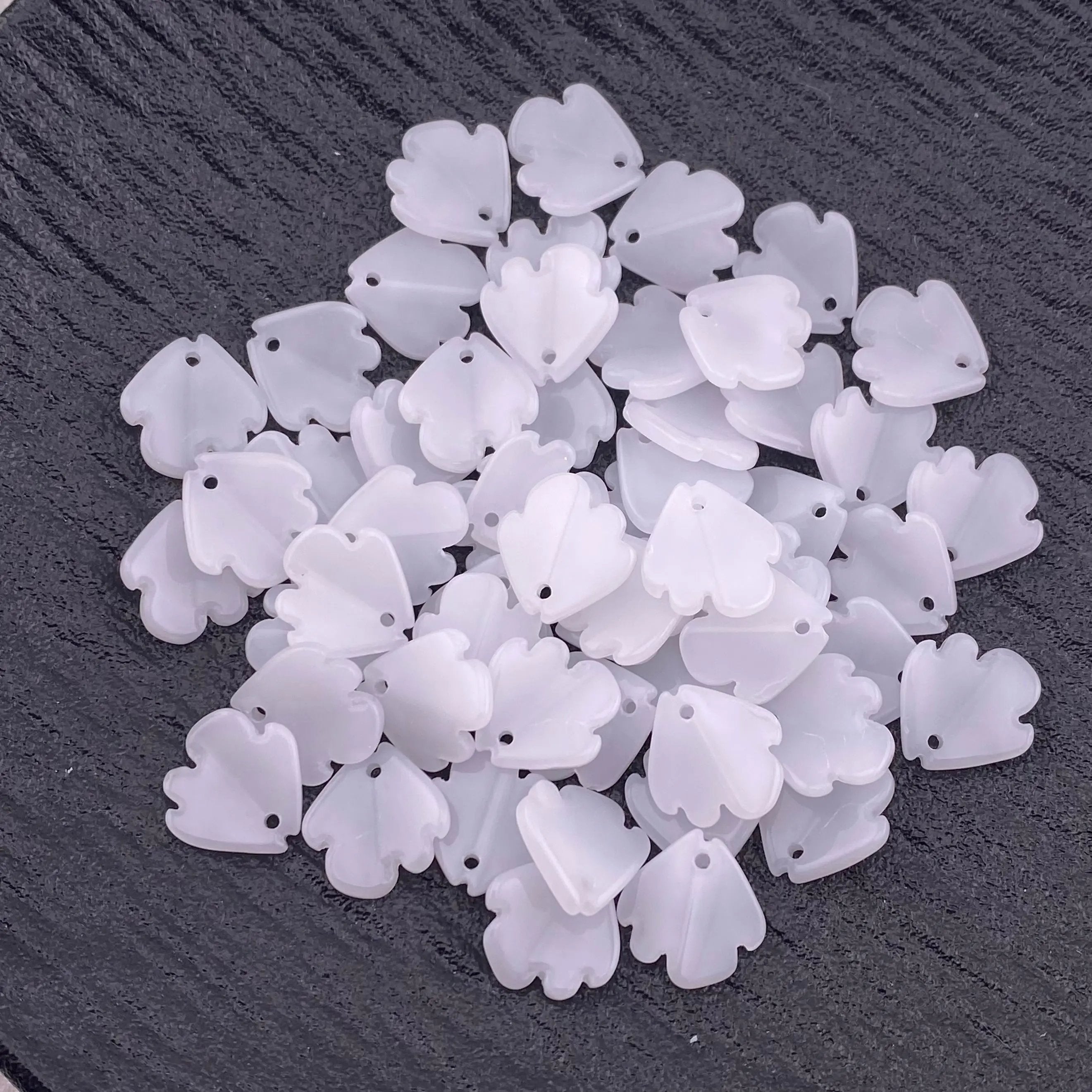 FS2770- Glass Melastoma petal Charms Zoe's DIY Shop