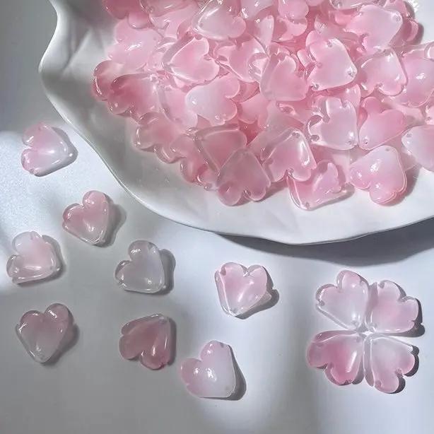 FS2770- Glass Melastoma petal Charms Zoe's DIY Shop